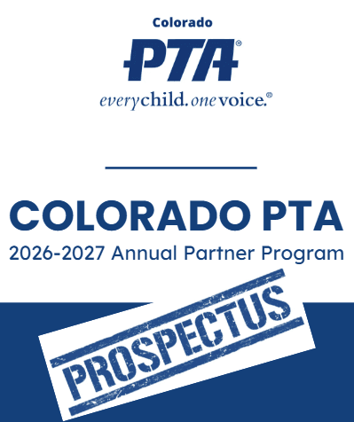 Colorado PTA 2026-2027 Annual Partner Program prospectus cover